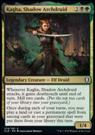 (279) Magic The Gathering Commander Legends: Battle for Baldur's Gate Single: Kagha, Shadow Archdruid  Uncommon