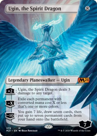 (279) Magic The Gathering Core 2021: Extras Single: Ugin, the Spirit Dragon (V.1)  Mythic