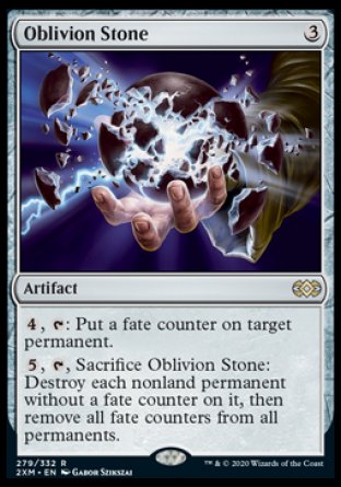 (279/332) Magic The Gathering Double Masters Single: Oblivion Stone Holo Rare