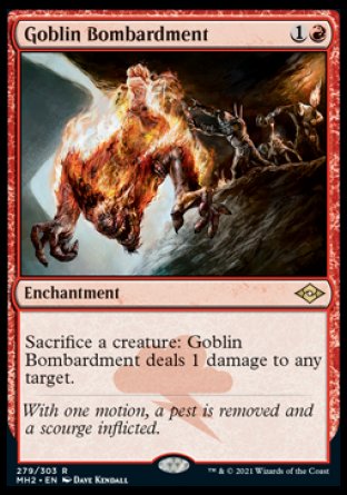 (279) Magic The Gathering Modern Horizons 2 Single: Goblin Bombardment (V.2)  Rare