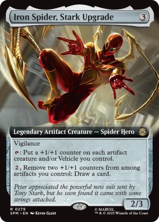 (279) Magic The Gathering Magic: The Gathering | Marvel's Spider-Man: Extras Single: Iron Spider, Stark Upgrade  Rare