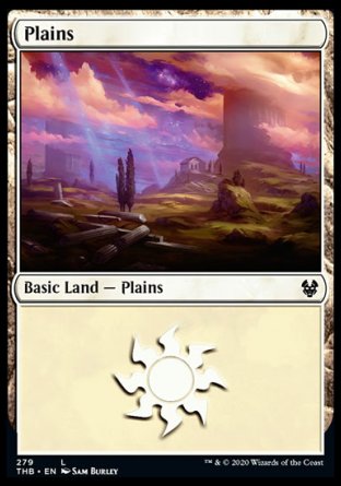 (279) Magic The Gathering Theros Beyond Death: Extras Single: Plains (V.2)  Land