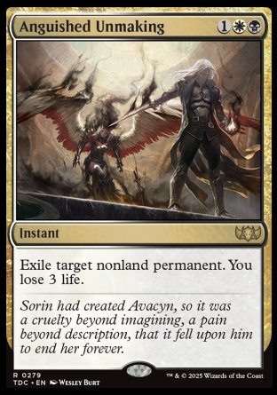 (279) Magic The Gathering Commander: Tarkir: Dragonstorm Single: Anguished Unmaking  Rare