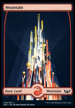 (279) Magic The Gathering Streets of New Capenna Single: Mountain (V.2) Holo Land