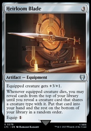 (279) Magic The Gathering Commander: The Lord of the Rings: Tales of Middle-earth Single: Heirloom Blade  Uncommon