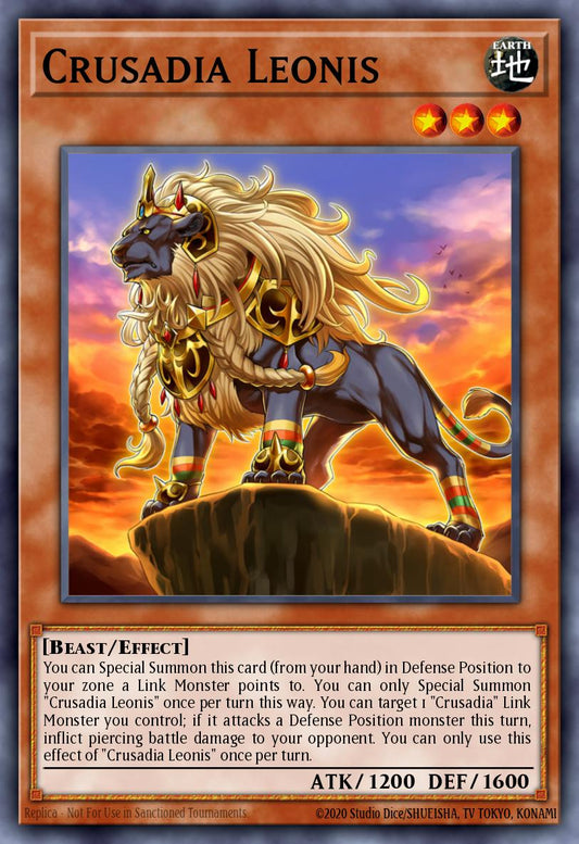(079) YuGiOh TCG MP19: 2019 Gold Sarcophagus Tin Mega Pack Single: Crusadia Leonis  Common
