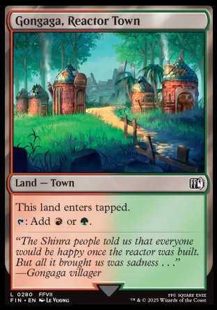 (280) Magic The Gathering Magic: The Gathering - FINAL FANTASY Single: Gongaga, Reactor Town Holo Land