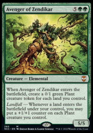(280) Magic The Gathering Commander: Streets of New Capenna Single: Avenger of Zendikar  Mythic