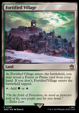 (280) Magic The Gathering Universes Beyond: Doctor Who Single: Fortified Village Holo Rare