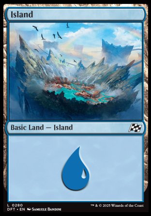 (280) Magic The Gathering Aetherdrift Single: Island (V.2)  Land