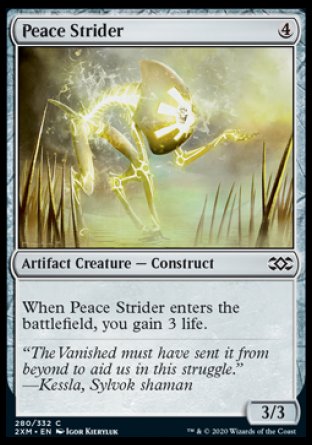 (280/332) Magic The Gathering Double Masters Single: Peace Strider  Common