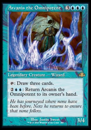 (280) Magic The Gathering Dominaria Remastered: Extras Single: Arcanis the Omnipotent Holo Rare