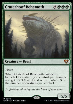 (280) Magic The Gathering Commander Masters Single: Craterhoof Behemoth  Mythic