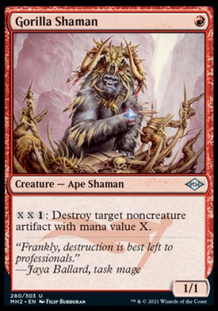 (280) Magic The Gathering Modern Horizons 2 Single: Gorilla Shaman (V.1)  Uncommon