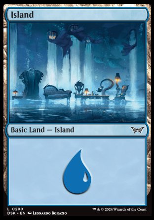 (280) Magic The Gathering Duskmourn: House of Horror Single: Island (V.2)  Land