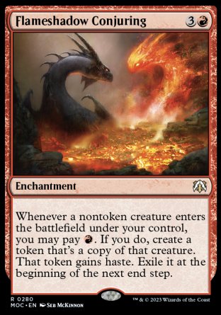 (280) Magic The Gathering Commander: March of the Machine Single: Flameshadow Conjuring  Rare