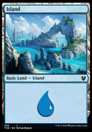 (280) Magic The Gathering Theros Beyond Death: Extras Single: Island (V.1)  Land
