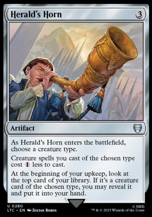 (280) Magic The Gathering Commander: The Lord of the Rings: Tales of Middle-earth Single: Herald's Horn  Uncommon