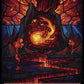 (280) Magic The Gathering Dominaria United Single: Mountain (V.4) Holo Land