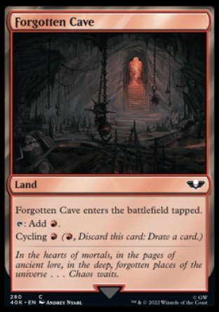 (280) Magic The Gathering Universes Beyond: Warhammer 40000 Single: Forgotten Cave  Common