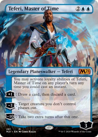 (281) Magic The Gathering Core 2021: Extras Single: Teferi, Master of Time (V.4) Holo Mythic