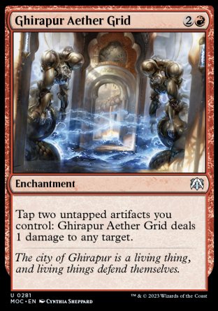 (281) Magic The Gathering Commander: March of the Machine Single: Ghirapur Aether Grid  Uncommon
