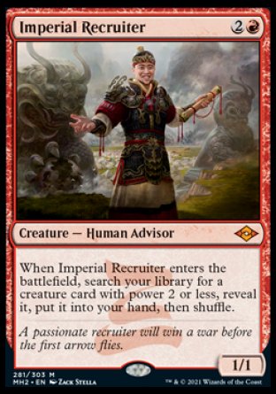 (281) Magic The Gathering Modern Horizons 2 Single: Imperial Recruiter (V.2)  Mythic