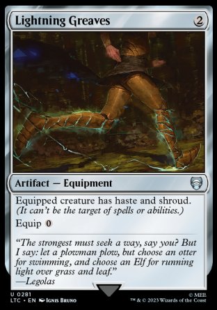(281) Magic The Gathering Commander: The Lord of the Rings: Tales of Middle-earth Single: Lightning Greaves  Uncommon