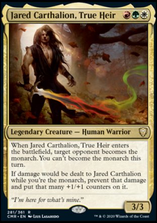(281/361) Magic The Gathering Commander Legends Single: Jared Carthalion, True Heir Holo Rare