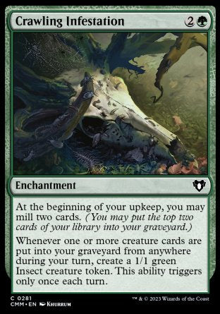 (281) Magic The Gathering Commander Masters Single: Crawling Infestation Holo Common