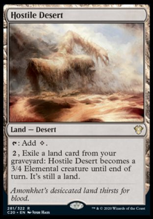 (281/322) Magic The Gathering Commander: Ikoria Single: Hostile Desert  Rare