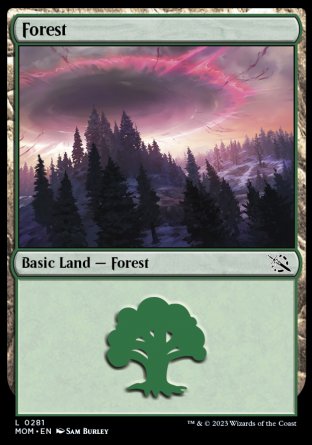 (281) Magic The Gathering March of the Machine Single: Forest (V.1)  Land