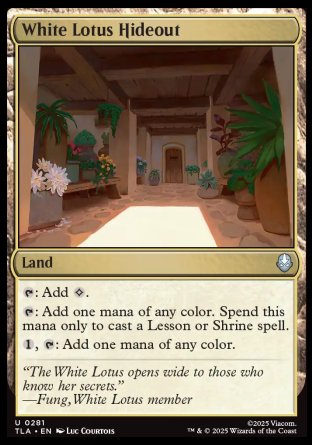 (281) Magic The Gathering Magic: The Gathering | Avatar: The Last Airbender Single: White Lotus Hideout  Uncommon