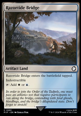 (281) Magic The Gathering Universes Beyond: Fallout Single: Razortide Bridge  Holo Common