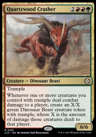 (281) Magic The Gathering Commander: The Lost Caverns of Ixalan Single: Quartzwood Crasher  Rare