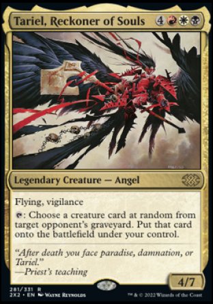 (281) Magic The Gathering Double Masters 2022 Single: Tariel, Reckoner of Souls Holo Rare