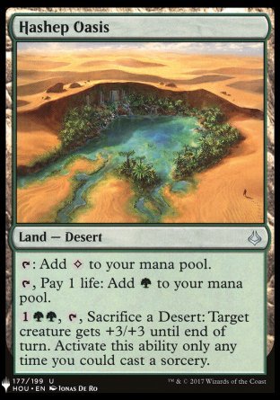 (177) Magic The Gathering The List Single: Hashep Oasis  Uncommon