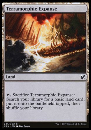 (281) Magic The Gathering Commander 2019 Single: Terramorphic Expanse  Common