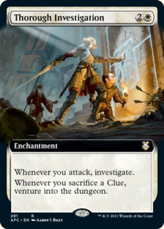 (281) Magic The Gathering Commander: Adventures in the Forgotten Realms: Extras Single: Thorough Investigation  Rare