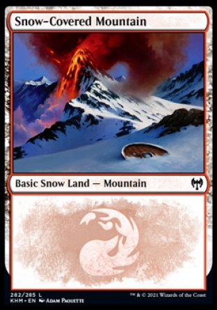 (282/285) Magic The Gathering Kaldheim Single: Snow-Covered Mountain (V.1)  Land