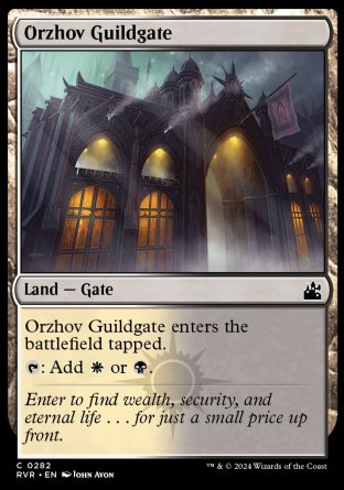 (282) Magic The Gathering Ravnica Remastered Single: Orzhov Guildgate  Common