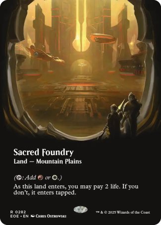 (282) Magic The Gathering Edge of Eternities: Extras Single: Sacred Foundry (V.1) Holo Rare