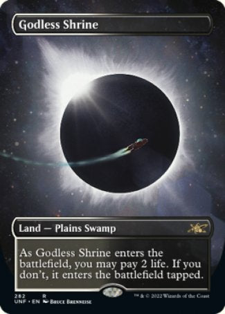 (282) Magic The Gathering Unfinity: Extras Single: Godless Shrine (V.1) Holo Rare