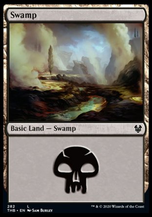 (282) Magic The Gathering Theros Beyond Death: Extras Single: Swamp (V.1) Holo Land