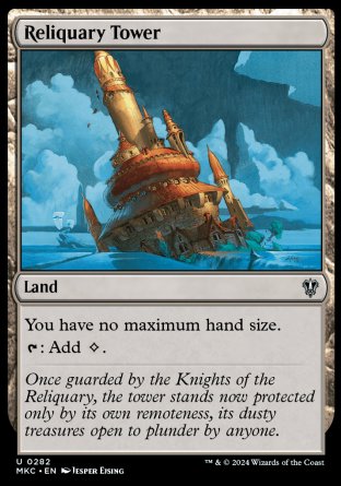 (282) Magic The Gathering Commander: Murders at Karlov Manor Single: Reliquary Tower  Uncommon
