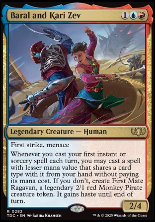 (282) Magic The Gathering Commander: Tarkir: Dragonstorm Single: Baral and Kari Zev  Rare