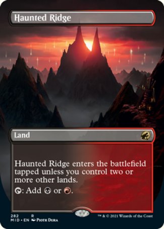 (282) Magic The Gathering Innistrad: Midnight Hunt: Extras Single: Haunted Ridge  Rare