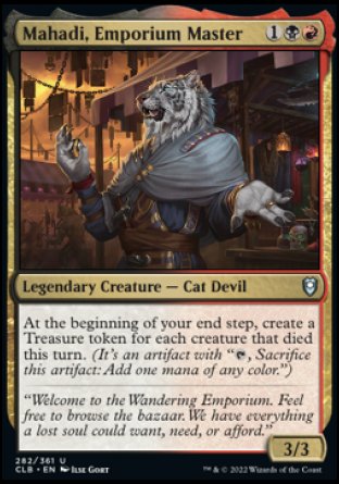 (282) Magic The Gathering Commander Legends: Battle for Baldur's Gate Single: Mahadi, Emporium Master Holo Uncommon