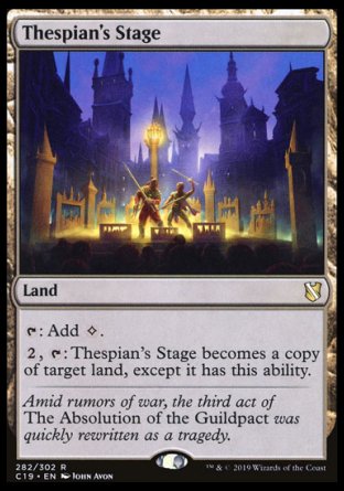 (282) Magic The Gathering Commander 2019 Single: Thespian's Stage  Rare