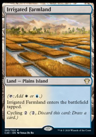(282/322) Magic The Gathering Commander: Ikoria Single: Irrigated Farmland  Rare